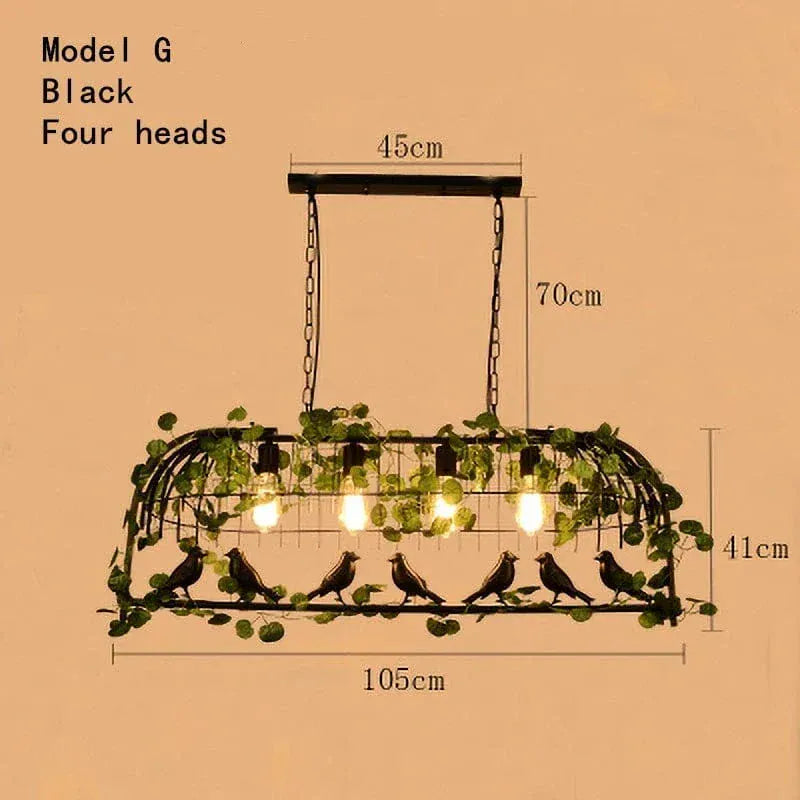 ECLAIRAGE SUSPENSION Suspension oiseau en fer forgé C