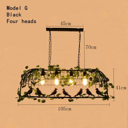 ECLAIRAGE SUSPENSION Suspension oiseau en fer forgé C