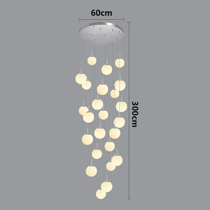 ECLAIRAGE SUSPENSION Suspension haut plafond boule de verre opaline CHROME 24 / DIMMABLE AVEC TÉLÉCOMMANDE