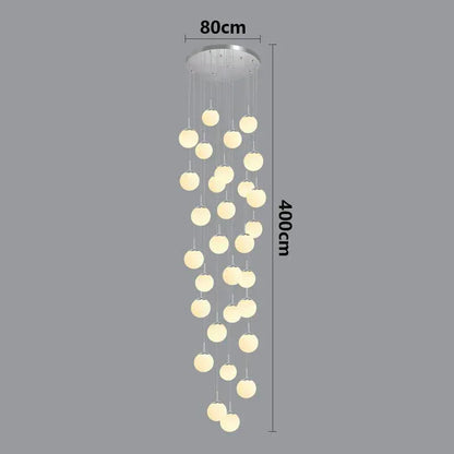 ECLAIRAGE SUSPENSION Suspension haut plafond boule de verre opaline CHROME 48 / DIMMABLE AVEC TÉLÉCOMMANDE