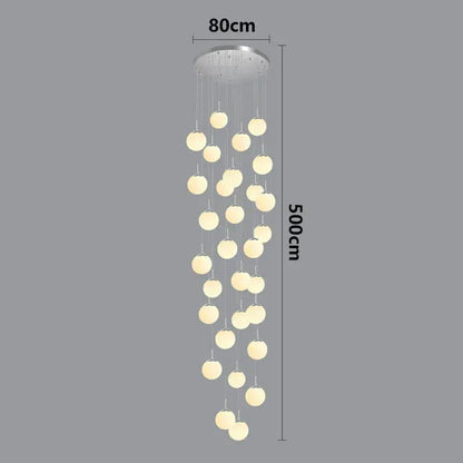 ECLAIRAGE SUSPENSION Suspension haut plafond boule de verre opaline CHROME 68 / DIMMABLE AVEC TÉLÉCOMMANDE