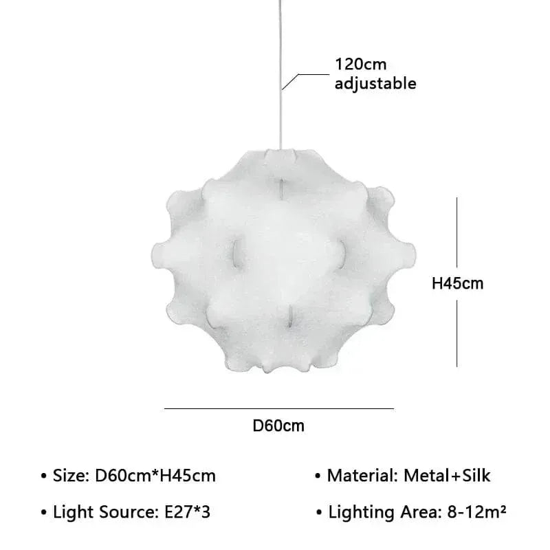 ECLAIRAGE SUSPENSION Suspension en tissu Wabi-sabi D-60cm / LUMIÈRE FROIDE