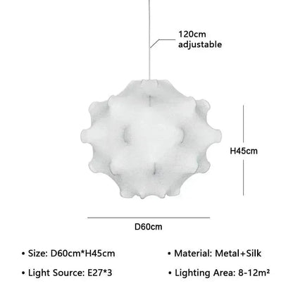 ECLAIRAGE SUSPENSION Suspension en tissu Wabi-sabi D-60cm / LUMIÈRE FROIDE