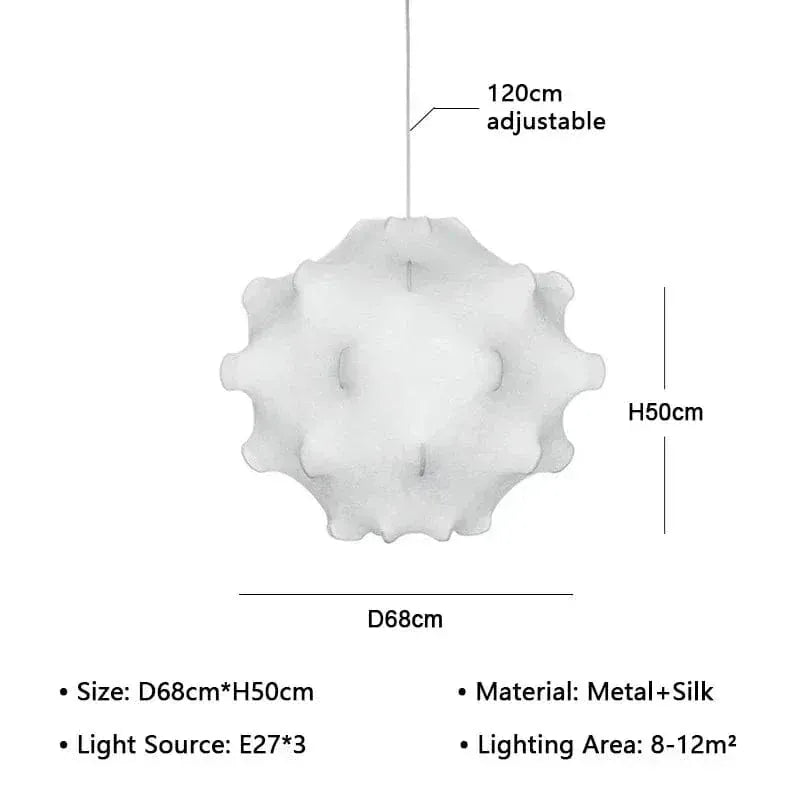 ECLAIRAGE SUSPENSION Suspension en tissu Wabi-sabi D-68cm / LUMIÈRE FROIDE