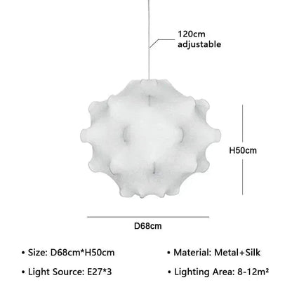 ECLAIRAGE SUSPENSION Suspension en tissu Wabi-sabi D-68cm / LUMIÈRE FROIDE