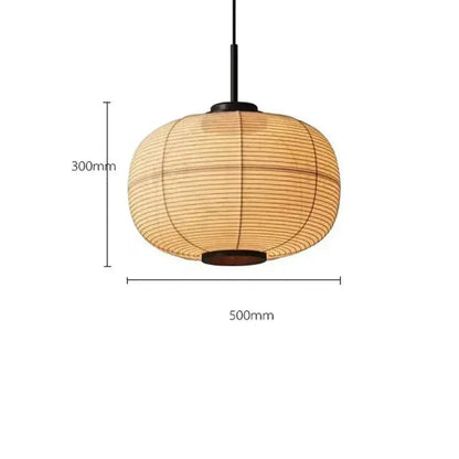 Eclairage suspension Suspensions en papier style Japandi E 50cm / BEIGE / LUMIÈRE CHAUDE