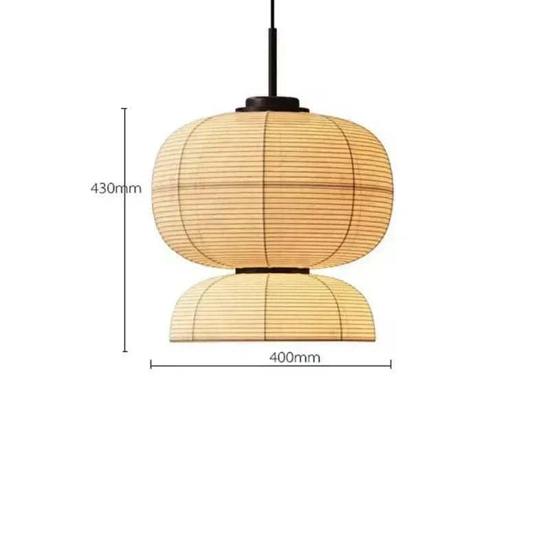 Eclairage suspension Suspensions en papier style Japandi F 40cm / BEIGE / LUMIÈRE CHAUDE