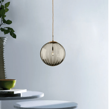 Eclairage suspension Suspension boule verre colorée NOIR / 15 CM