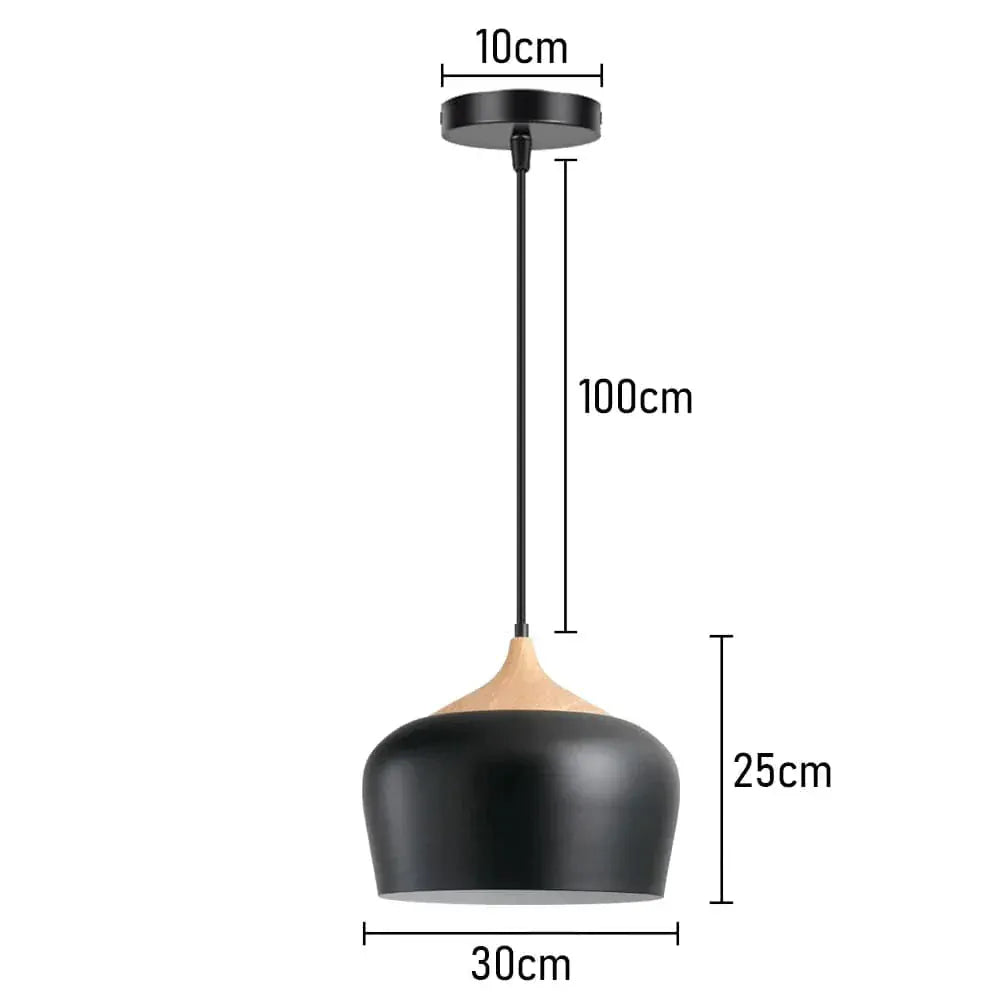 Eclairage suspension Suspension abat-jour scandinave NOIR