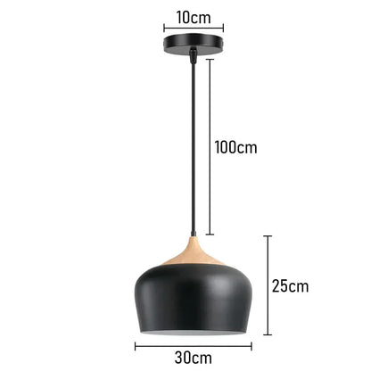 Eclairage suspension Suspension abat-jour scandinave NOIR