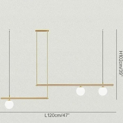Eclairage suspension Suspension doré design géométrique OR 3 TÊTES / LUMIÈRE CHAUDE