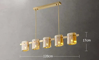 ECLAIRAGE SUSPENSION Suspension en verre de designer nordique OR 5 TÊTES / DIMMABLE CONTRÔLE AVEC TÉLÉCOMMANDE