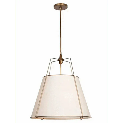 Eclairage suspension Suspension blanche abat-jour conique OR / DIAMÈTRE 30 x HAUTEUR 35cm / LUMIÈRE FROIDE