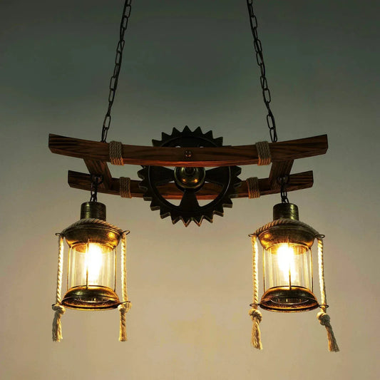 ECLAIRAGE SUSPENSION Suspension 2 lampes rustiques