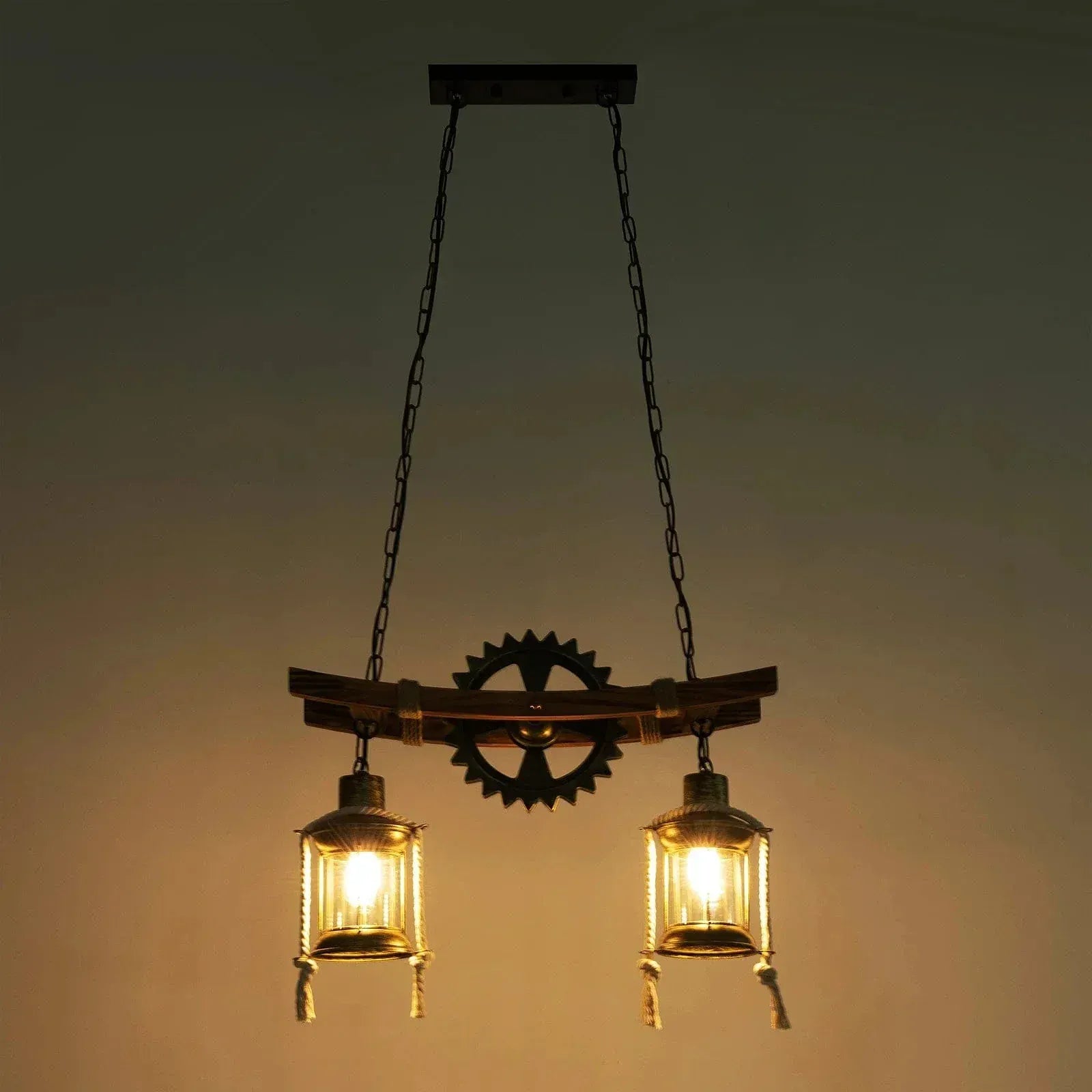 ECLAIRAGE SUSPENSION Suspension 2 lampes rustiques