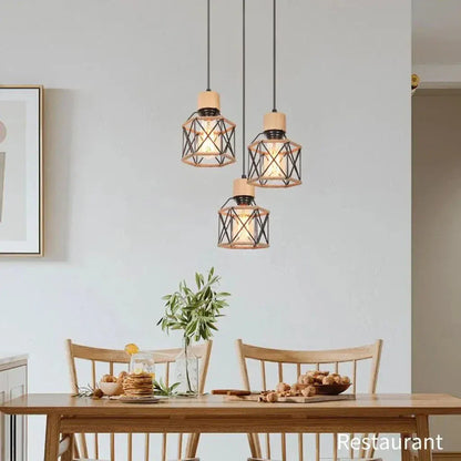 ECLAIRAGE SUSPENSION Suspension 3 lampes style industriel