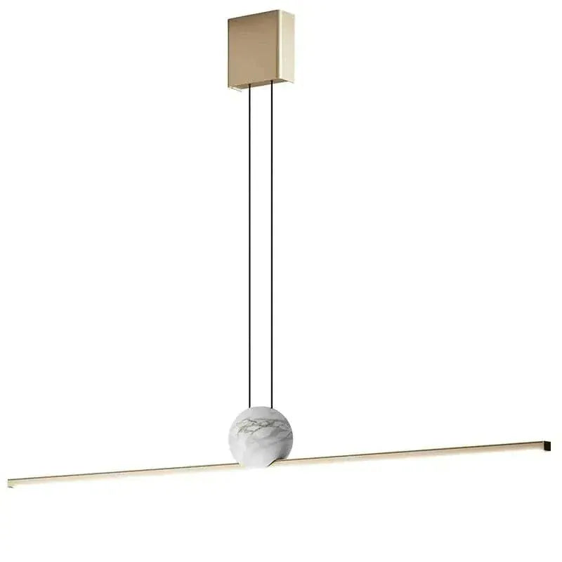 Eclairage suspension Suspension barre led avec boule marbrée