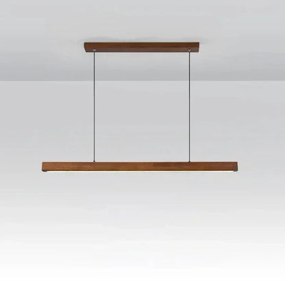 Eclairage suspension Suspension barre LED en bois