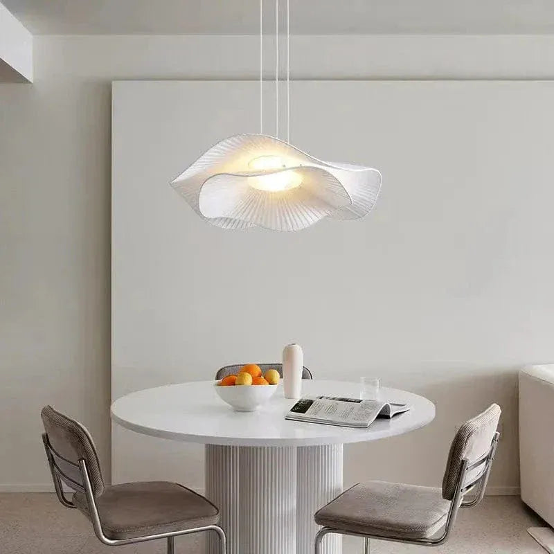 Eclairage suspension Suspension blanche art-déco