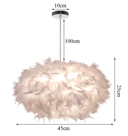 Eclairage suspension Suspension boule en plume d'oie