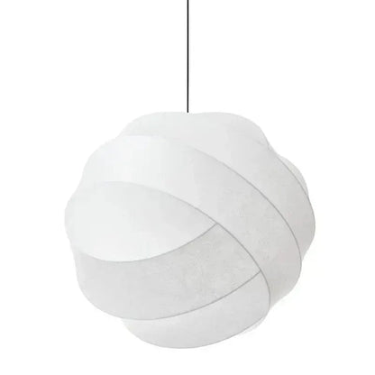 Eclairage suspension Suspension boule en tissu style japandi