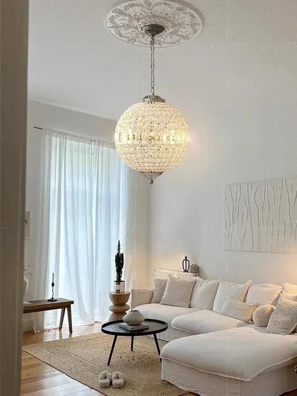 ECLAIRAGE SUSPENSION Suspension boule orientale en cristal