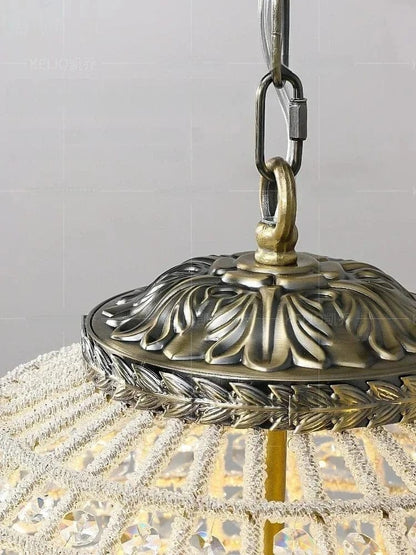 ECLAIRAGE SUSPENSION Suspension boule orientale en cristal