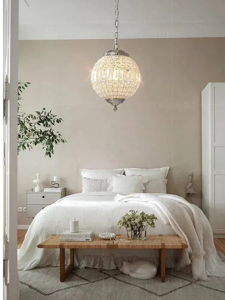 ECLAIRAGE SUSPENSION Suspension boule orientale en cristal