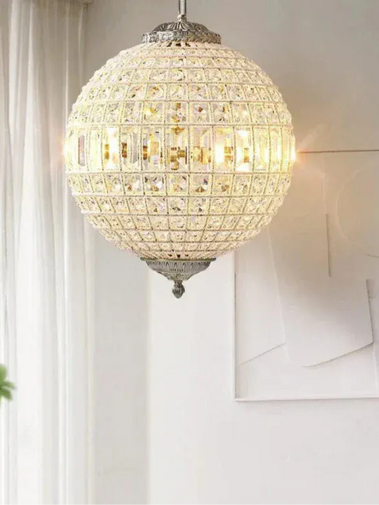 ECLAIRAGE SUSPENSION Suspension boule orientale en cristal