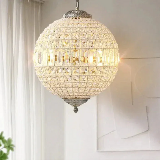 ECLAIRAGE SUSPENSION Suspension boule orientale en cristal