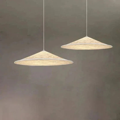 Eclairage suspension Suspension chapeau blanc