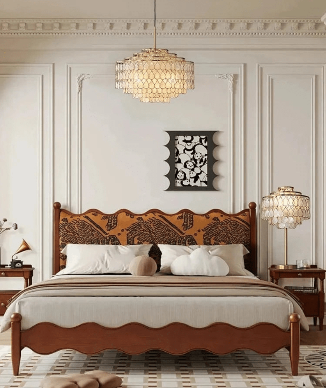 ECLAIRAGE SUSPENSION Suspension coquillage doré