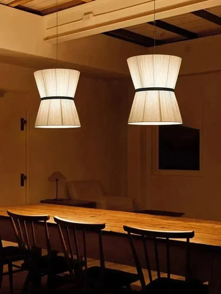 Eclairage suspension Suspension design japonaise en tissu