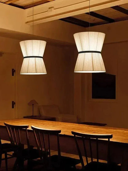 Eclairage suspension Suspension design japonaise en tissu