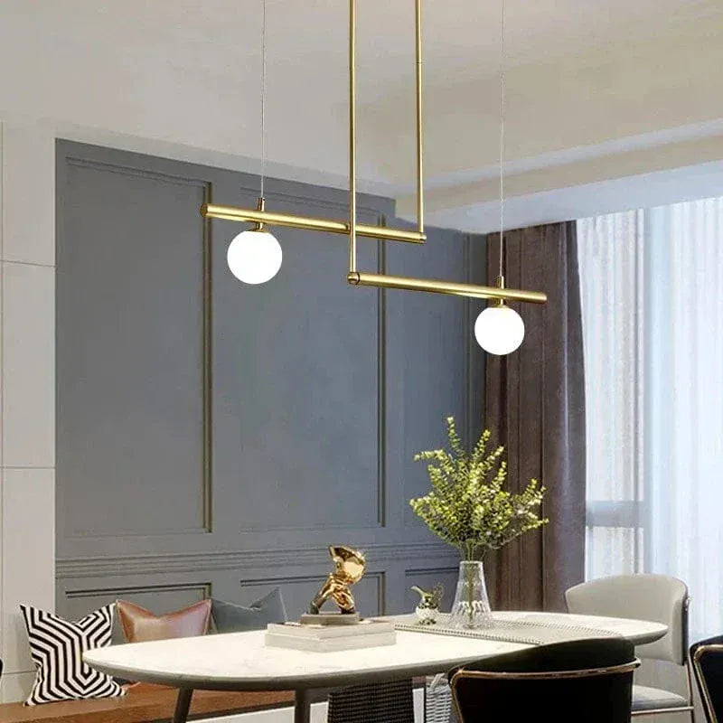Eclairage suspension Suspension doré design géométrique