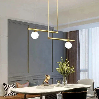 Eclairage suspension Suspension doré design géométrique