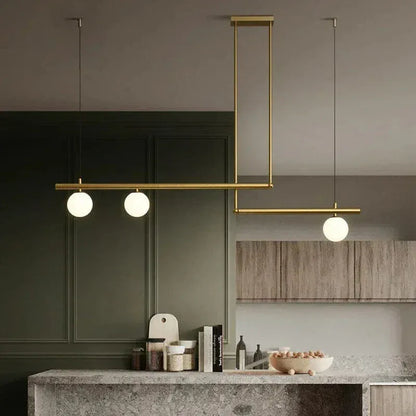 Eclairage suspension Suspension doré design géométrique