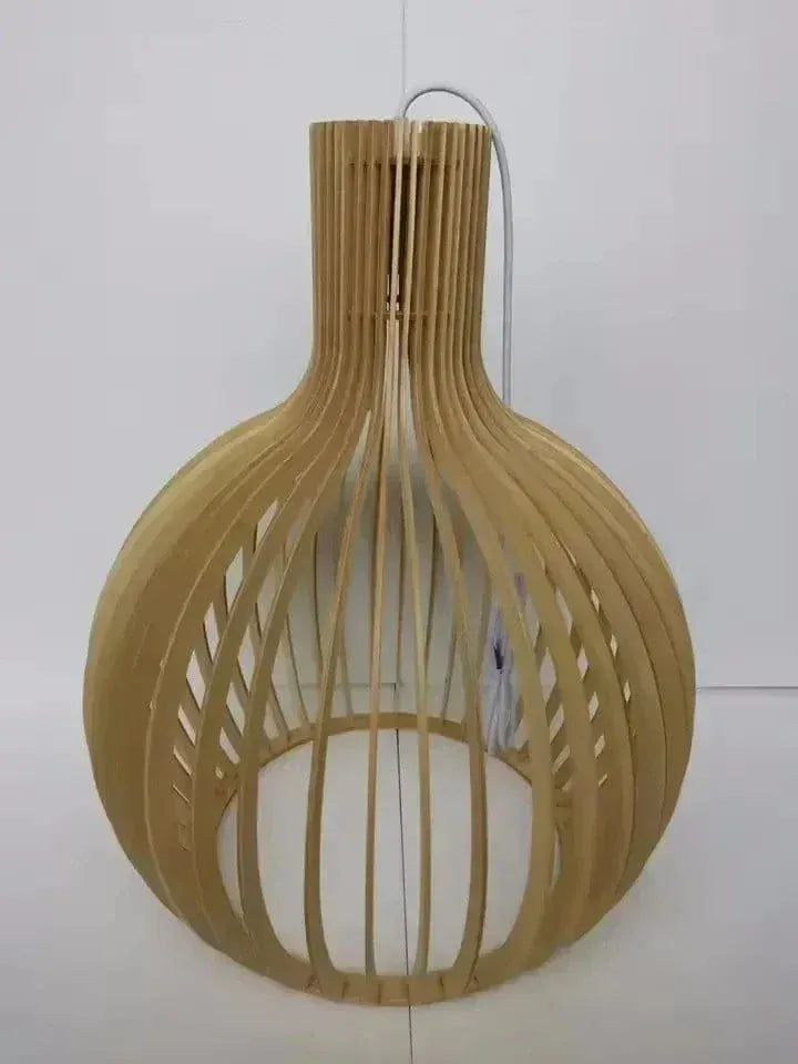 Eclairage suspension Suspension en bois art moderne