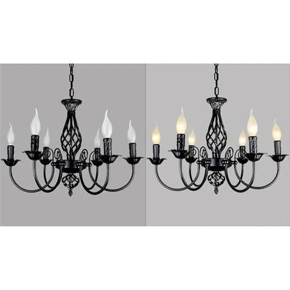 ECLAIRAGE SUSPENSION Suspension en métal noir chandelier