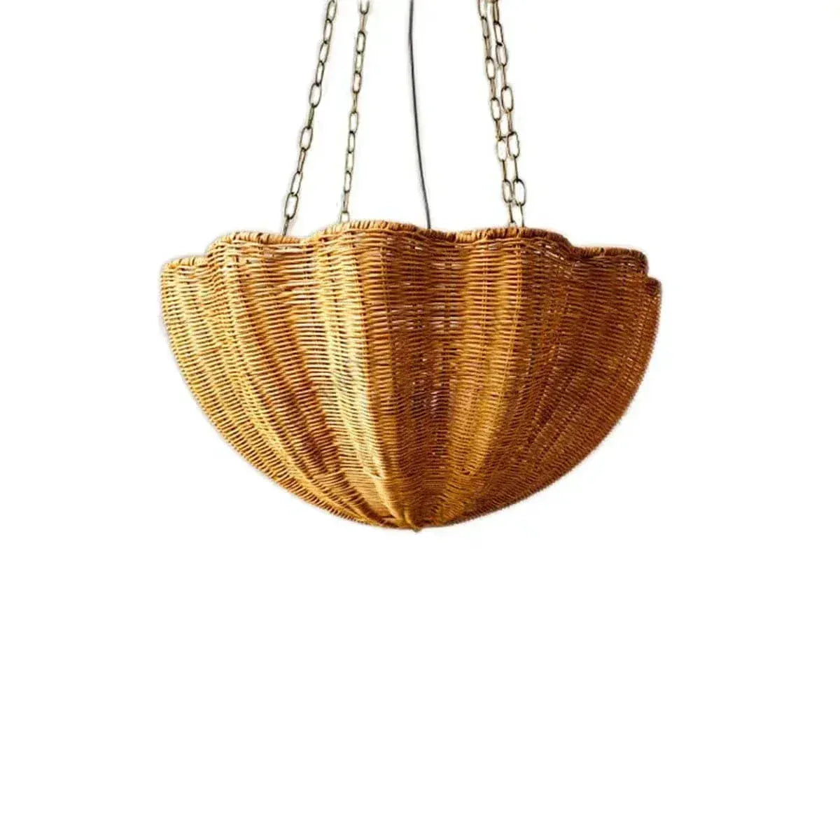 Eclairage suspension Suspension en rotin parapluie