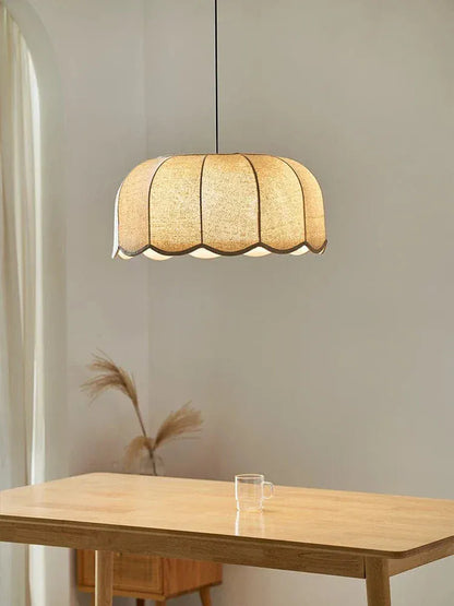 Eclairage suspension Suspension en tissu ambiance feutrée