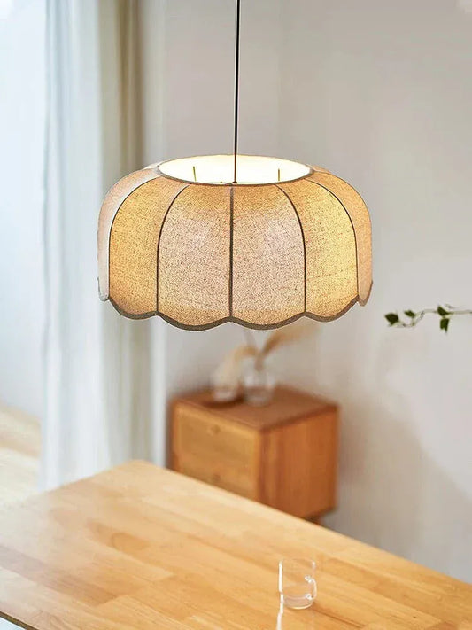 Eclairage suspension Suspension en tissu ambiance feutrée