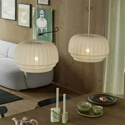 Eclairage suspension Suspension en tissu au design Japandi