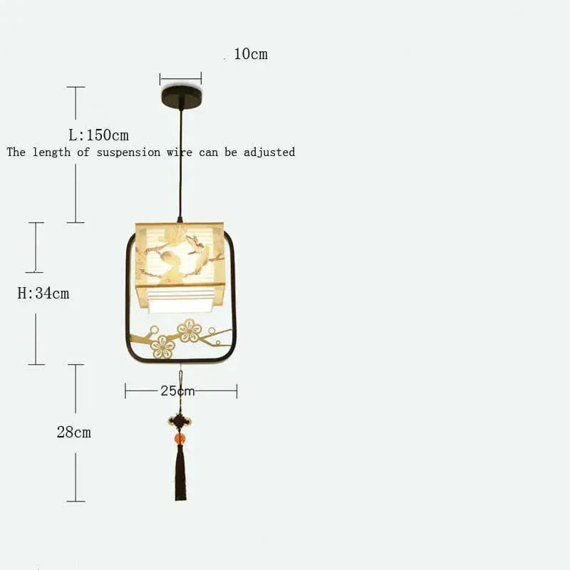 Eclairage suspension Suspension en tissu design asiatique