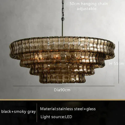 Eclairage suspension Suspension en verre art-déco