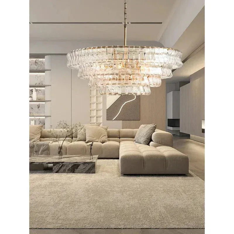 Eclairage suspension Suspension en verre art-déco