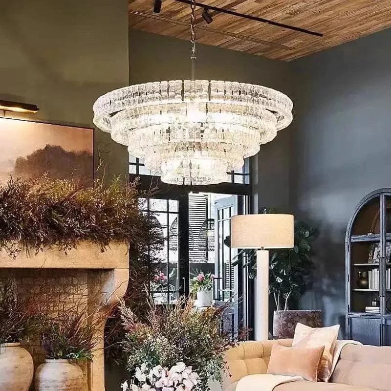 Eclairage suspension Suspension en verre art-déco