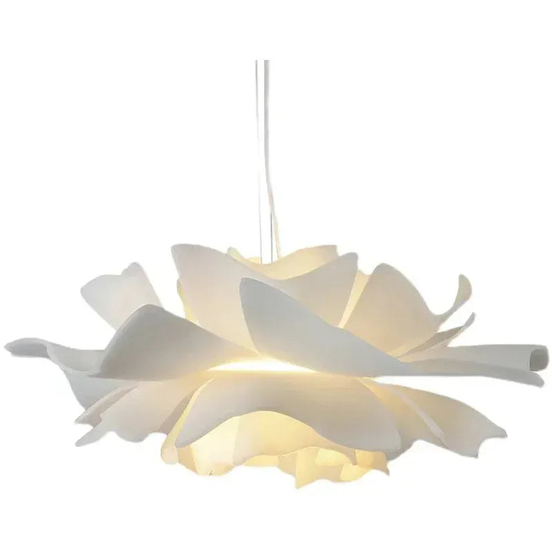 Eclairage suspension Suspension fleur blanche design moderne