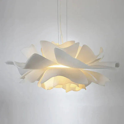 Eclairage suspension Suspension fleur blanche design moderne