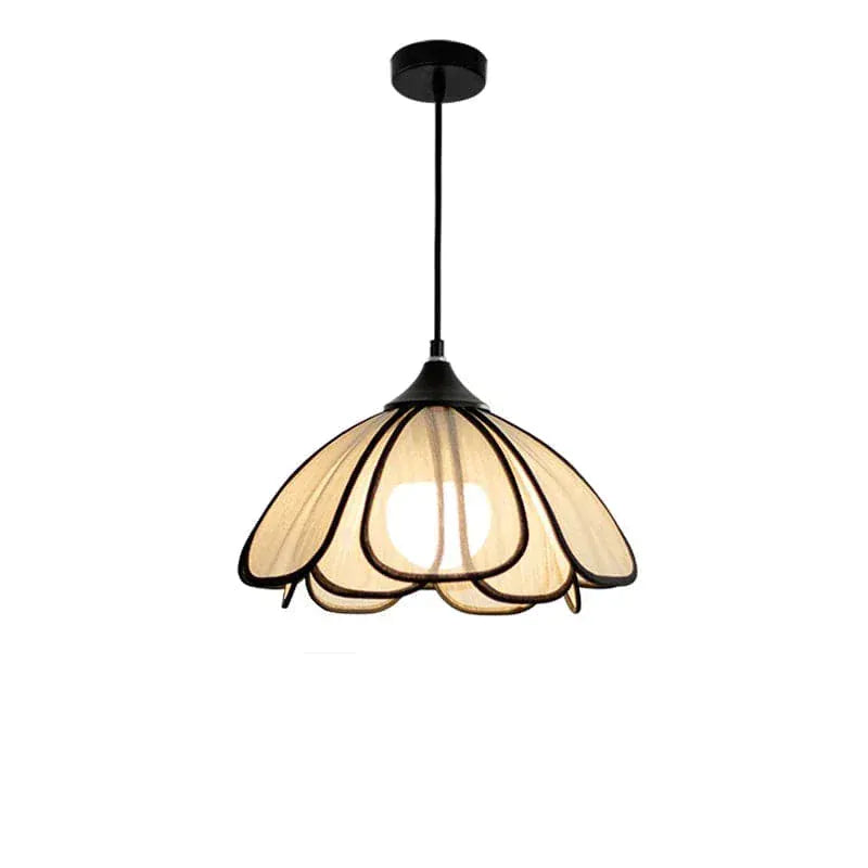 Eclairage suspension Suspension fleur en tissu